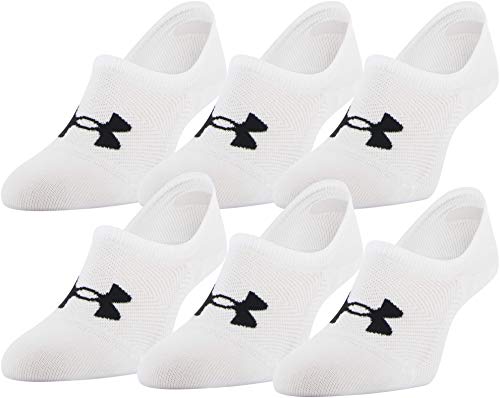 Under Armour Women's Breathe Lite Ultra Low Socks, Multipairs , White (6-Pairs) , Medium