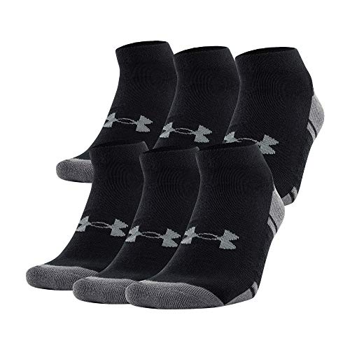 Under Armour Kids' Standard Resistor 3.0 Low Cut Socks, Multipairs, Black/Graphite (6-Pairs), Small