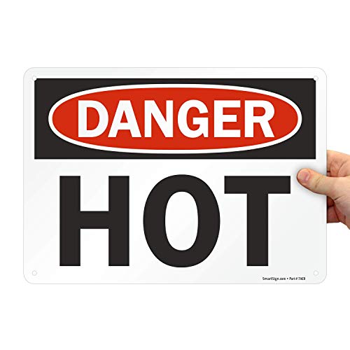 SmartSign “Danger - Hot” Sign | 10' x 14' Plastic