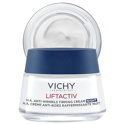 Vichy LiftActiv Supreme Night Cream, Anti Aging Face Cream with Vitamin C & Rhamnose to Firm & Brighten, Suitable for Sensitive Skin