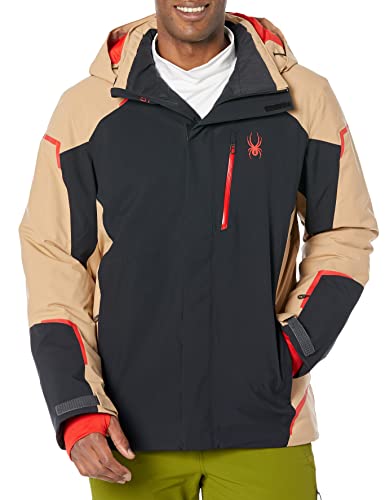 Spyder Men's Copper Jacket, Black Tannin, Medium