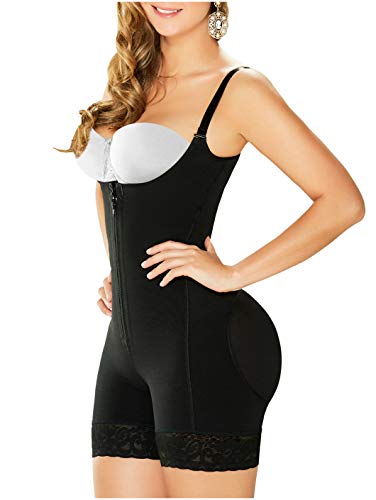 DIANE & GEORDI 2396 Fajas Colombianas Pospartum Tummy Control Body Shapers Shapewear for Women Girdle Black XS