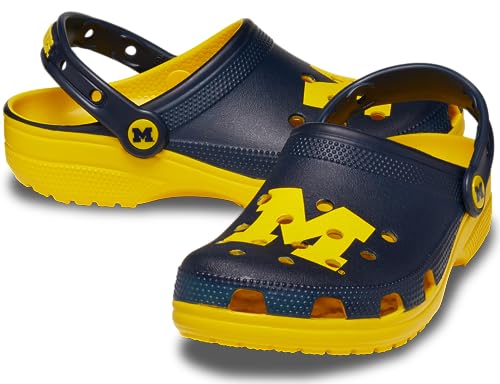 Crocs Unisex Classic Collegiate Clogs, Michigan, 5 US Men