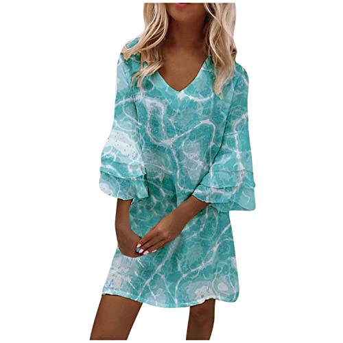 Women Print Dress 2023 Valentine's Day St. Patrick's Day Easter Day Generic White Wedding Dress with Long Sleeves Bajirao Mastani Dress for Women Turndown Collar Drawstring White Mini Dress