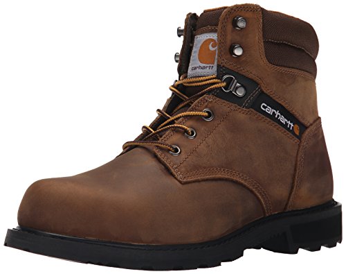 Carhartt mens Traditional Welt 6' Steel Toe Work Construction Boot, Crazy Horse Brown Oil Tanned, 13 Wide US