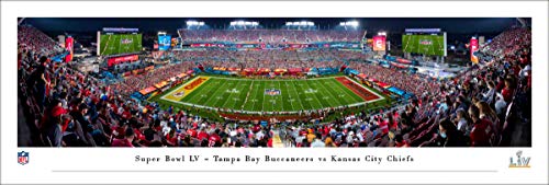 Super Bowl LV - Tampa Bay Buccaneers vs Kansas City Chiefs - Unframed 40 x 13.5 Poster by Blakeway Panoramas