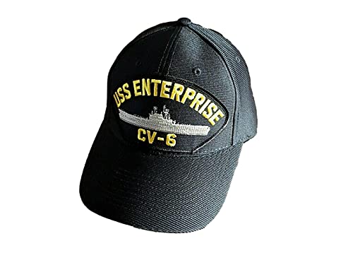 USS Enterprise CV-6 Navy Ship HAT U.S Military Official Ball Cap U.S.A Made