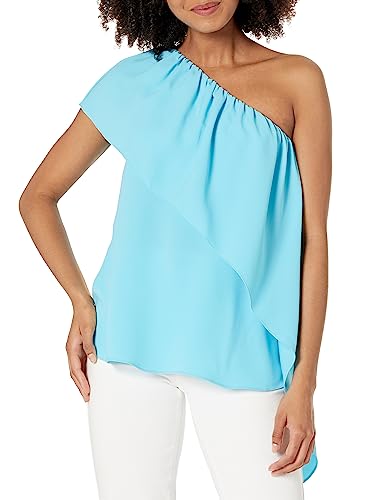 Trina Turk Women's One Shoulder top, Clearwater, X-Large