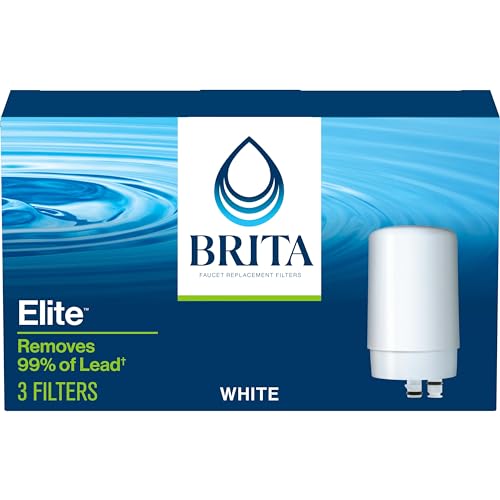 Brita Faucet Mount System Replacement Filter, Reduces Lead, Made Without BPA, White, 3 Count