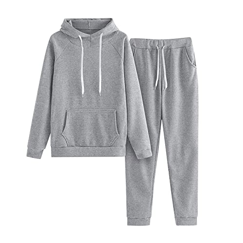 Cyber Deals Monday 2023,Two Piece Long Sleeve Sweatsuit Sets for Women 2 Pcs Hoodie Set Womens Casual Jogging Sets Lounge Sets Baggy Sweatpants Fall Fashion with Pockets, The Black Deals Friday
