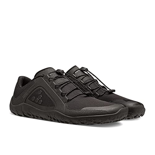 Vivobarefoot Primus Trail II FG, Womens Recycled Breathable Mesh Off-Road Shoe with Barefoot Sole Obsidian