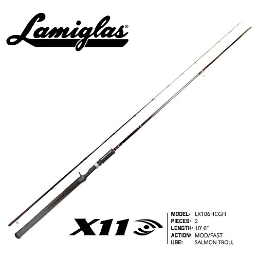 Lamiglas LX106HCGH X-11 Castingsalmon Troll Rod W/Graphite Handle