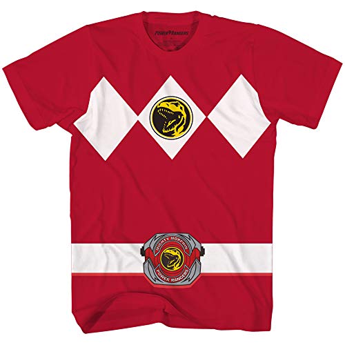 Power Rangers Red Costume T-Shirt(Red,X-Large)