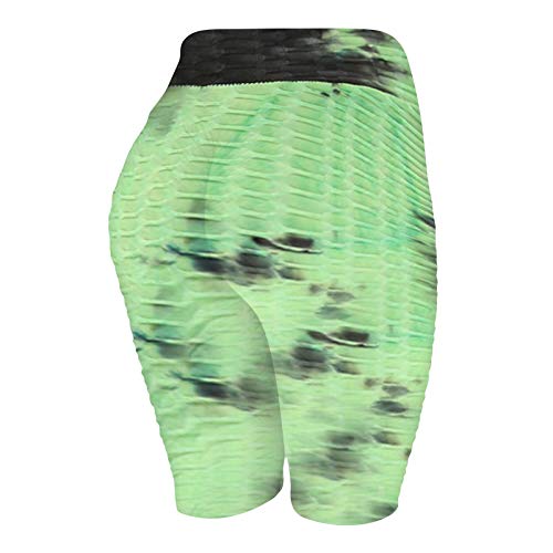 Bblulu Womens Ruched Booty Biker Shorts Seamless Butt Lifting Workout Short Leggings Tummy Control Compression Running Shorts