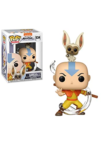 Funko POP! Animation: Avatar - Aang with Momo, Multicolor, Standard
