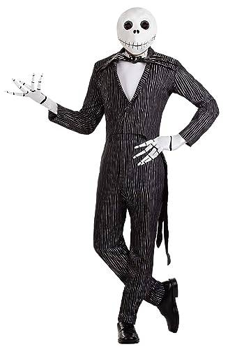 Disguise mens Jack Skellington Prestige Adult Sized Costume, Multi, Black, X-Large US