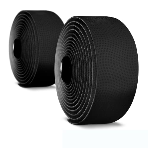 ALIEN PROS Bike Handlebar Tape PU (Set of 2) Black - Enhance your bike Grip with These bicycle handle bar tape - Wrap your bike for an awesome comfortable ride (Set of 2, Black)
