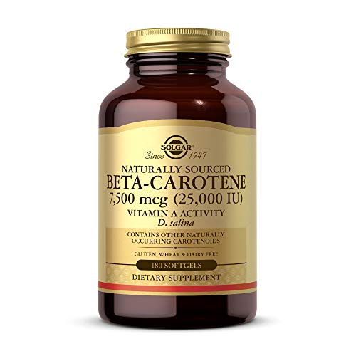 Solgar Oceanic Beta-Carotene 25,000 IU, 180 Softgels - Healthy Vision, Skin & Immune System, Potent Antioxidant - 100% Natural Pro-Vitamin A - Gluten Free, Dairy Free - 180 Servings