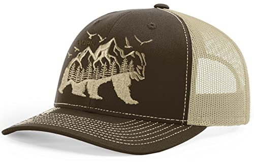HORN GEAR Trucker Hat - Bear Hat Edition (Brown/Khaki)