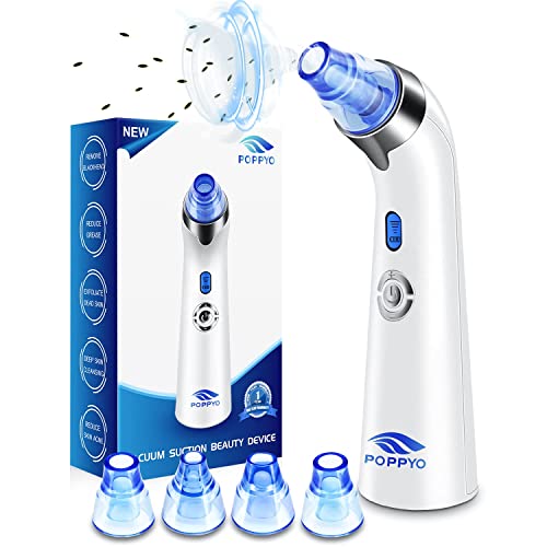 Blackhead Remover Vacuum, POPPYO Blackhead Pore Vacuum, Electric Facial Blackhead & Blemish Removers Cleaner for Women