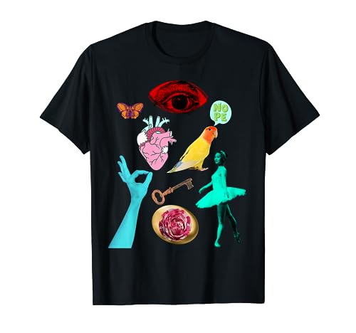 Cute Kawaii Flower Bird Heart Butterfly Japanese Eye Shirt T-Shirt