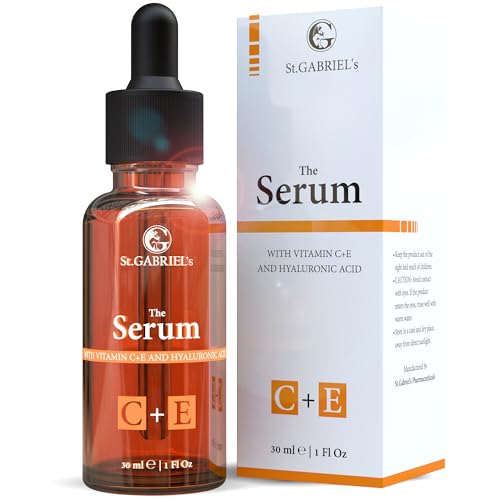 St.Gabriel's Vitamin Serum C+E - Vitamin C Anti Aging Face & Eye Serum, Hyaluronic Acid, Vitamin E – Dark Spot Remover, Brightening Serum, Even Skin Tone, Fine Lines & Wrinkles