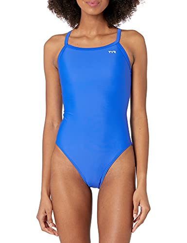 TYR Women's TYReco Solid Diamondback Swimsuit, Royal, 28