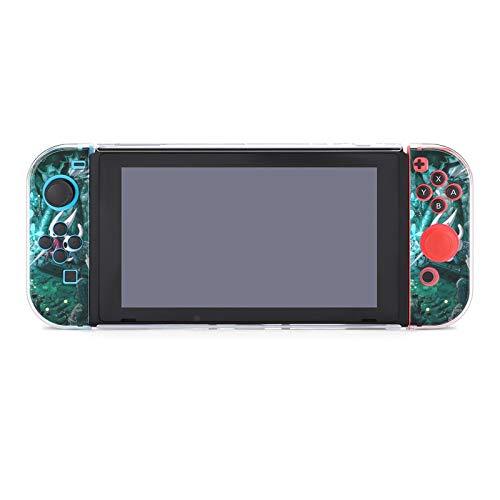 Hollow-Knight Switch Dockable Case, PC Protective Case for Switch with 2 Thumb Grips Caps - Black
