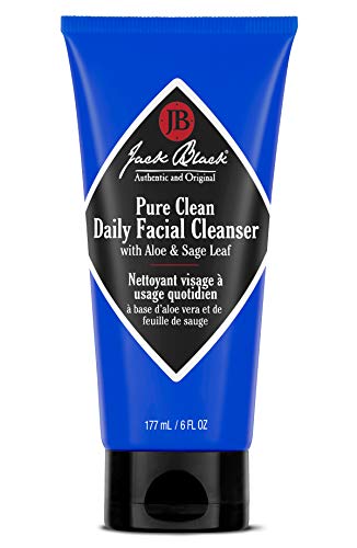 Jack Black - Pure Clean Daily Facial Cleanser,â€“ 2-in-1 Facial Cleanser and Toner, Removes Dirt and Oil, PureScience Formula, Certified Organic Ingredients, Aloe and Sage Leaf, 6 fl oz (Pack of 1)