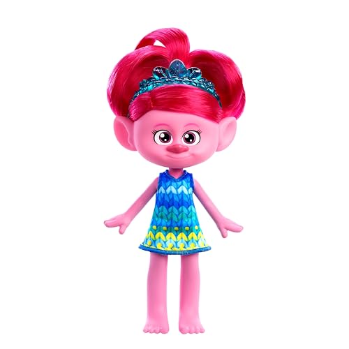 Mattel ​DreamWorks Trolls Band Together Trendsettin’ Fashion Dolls, Queen Poppy with Vibrant Hair & Accessory, Toys Inspired by the Movie