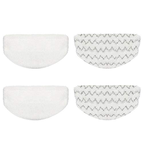 4 Pack Steam Mop Pads Replacement for Bissell Powerfresh Steam Mop 1940 1440 1544 1806 2075 Series, Model 5938 19402 19404 19408 19409 1940A 1940F 1940Q 1940T 1940W, Microfiber Washable, Reusable