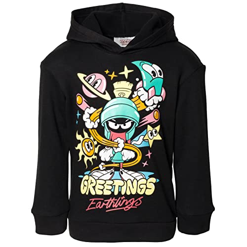 Looney Tunes Marvin the Martian Little Boys Fleece Pullover Hoodie Black 5
