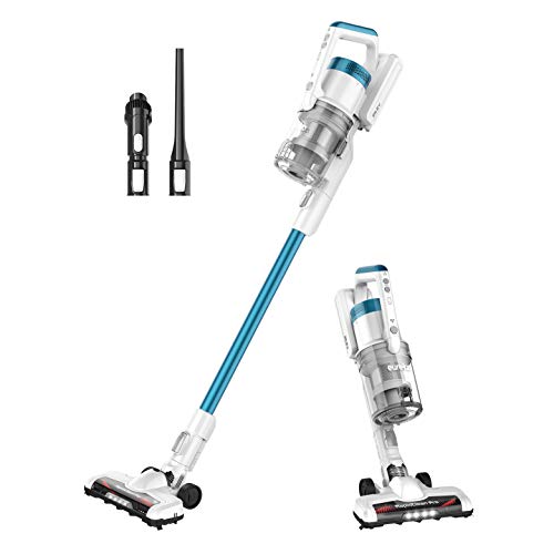 Eureka NEC180 RapidClean Pro Cordless Stick and Handheld Vacuum Cleaner for Hard Floors, Battery-Operated Portable Vacuum Cleaner with Maximum Efficiency Powerful Suction White