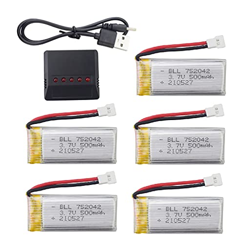 sea jump 3.7V 500mAh Battery 5Pcs+1pcs Charger for H31 H37 H6D X4 FPV H107C H107D H107L H107P H108 JXD392 JXD388 JXD385 UDI U816A X5C X5SW HS170 HS170C HS170G F180W F180C TR-C385 TR-P51 TR-F22