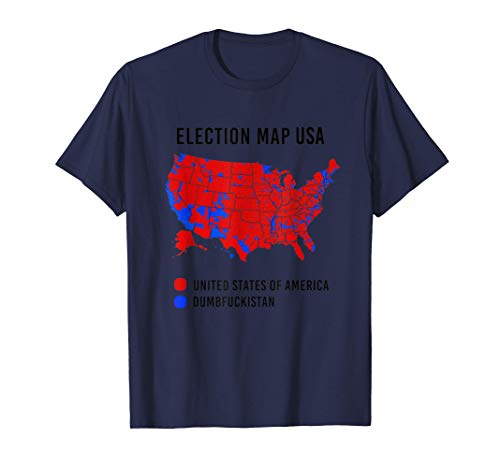 Election Map United States of America Dumbfuckistan Funny T-Shirt