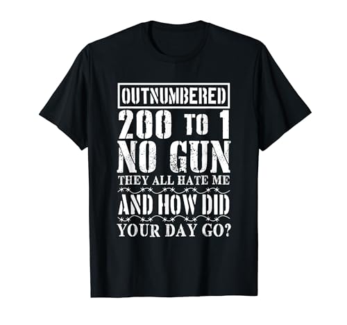 Corrections Officer T Shirt Funny Outnumbered 200 to 1 Tee