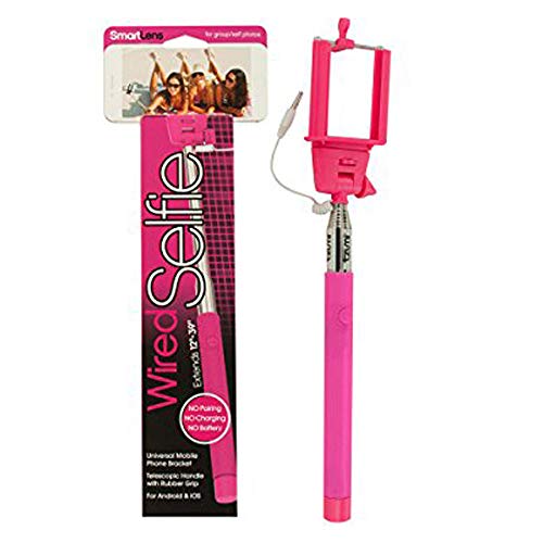 Selfie Stick, Tzumi Extendable Wired Cable Control Self-Portrait Monopod with Remote Shutter for iPhone 6 6 Plus 6+ 5s 5c 5, Samsung Galaxy S4 S2, Samsung Galaxy Note 3 Note 4, HTC, Sony, Lg