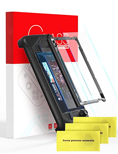 [3 Pack] Screen Protector Compatible with Steam Deck, Easy-to-Install Guiding Frame Included, Ultra HD Glass Protector for Steam Deck (7inch) 2021 & 2022 64 GB/ 256 GB NVMe/ 512 GB NVMe Model