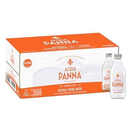 Acqua Panna Natural Spring Water, 11.15 FL OZ Plastic Water Bottles (24 Count)