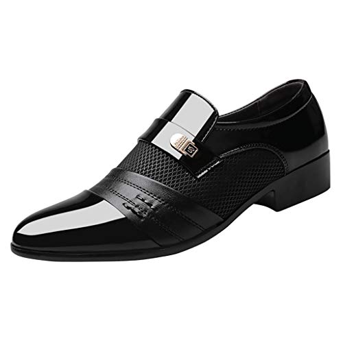 Casual Dress Shoes for Men Comfort Formal Shoes Leather Oxfords Casual Dress Shoes Work Shoes Men Business Casual Black
