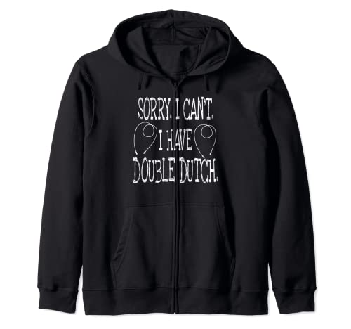 Funny Double Dutch Jump Rope Zip Hoodie