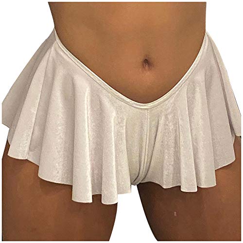 Skirts for Women Wrap Around Bed Skirt Solid Color Loose Short Skirt Womens Hem Short Skirt Pants