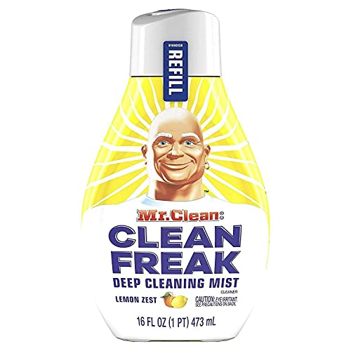 Mr. Clean Freak Deep Cleaning Mist Refill, Lemon Zest, 16 fl oz (Pack of 2)