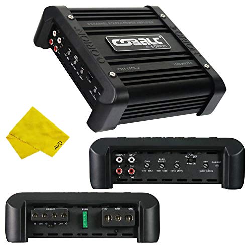Orion Cobalt 2 channel amplifier – Class A/B Dual channel Amplifier 750W RMS 1500W Max, Car Electronics Car Audio Subwoofer 2 Ohm Stable Bass Boost MOSFET Full Range Amplifier for Car Speakers Sub Amp