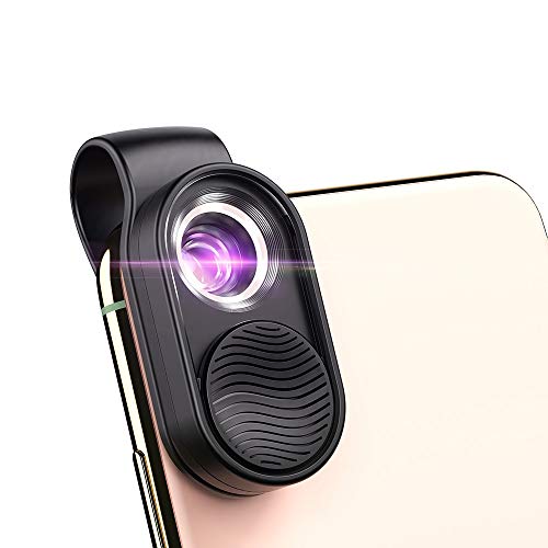 APEXEL Phone Microscope, Pocket Microscope iPhone Camera Lens Attachment Microscope 100X Microscopes With Universal Clip Fits for All Smartphone Portable Micro Loupe Lens for Kids Adults Trichome Coin