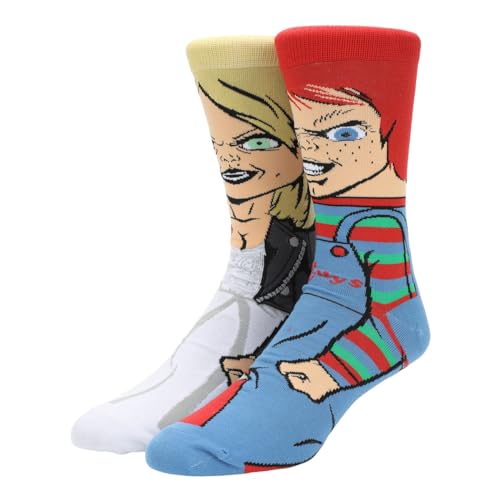 Bioworld Chucky Tiffany & Chucky Adult Animigos Crew Socks