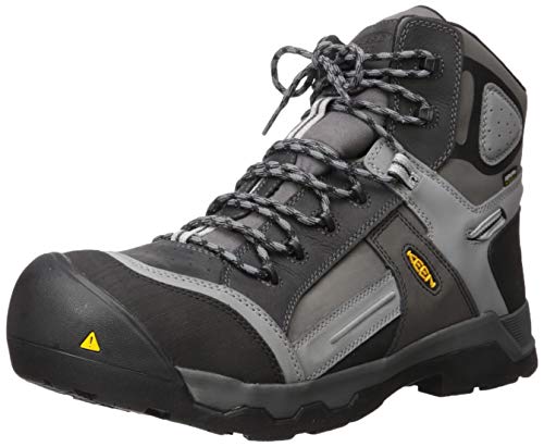 KEEN Utility Davenport, Men's, Magnet/Steel Grey, Comp Toe, EH, WP/Insulated, SR 6 Inch, Work Boot (12.0 D)