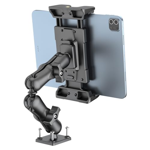OHLPRO Tablet Mount for Truck - Heavy Duty Drill Base - Tablet Holder for Car Dashboard, iPad Holder for All 5'-13' iPad Pro Samsung Galaxy Kindle fire Tablets and Car Truck Wall Desk etc.