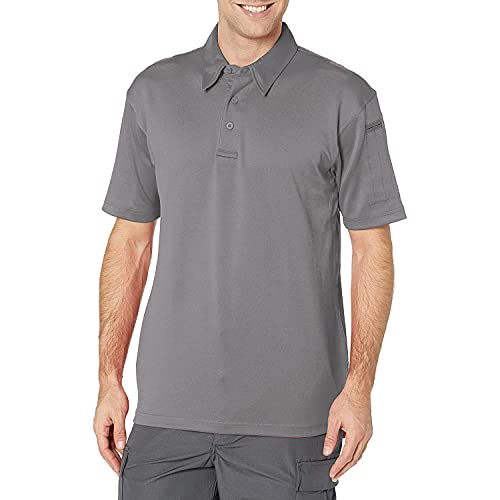 Propper Men's I.C.E. Men's Short Sleeve Performance Polo Shirt, Grey, X-Large Regular