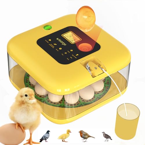 Lreerge Incubator for Hatching Eggs with Automatic Turner/Humidity/Temperature Control/Water Pump Chicken Egg Incubator for Goose Duck Chicken and Others Yellow